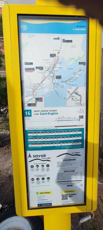 La Perle Bleue, 100 M De La Plage, Parking, Wifi Frontignan Esterno foto